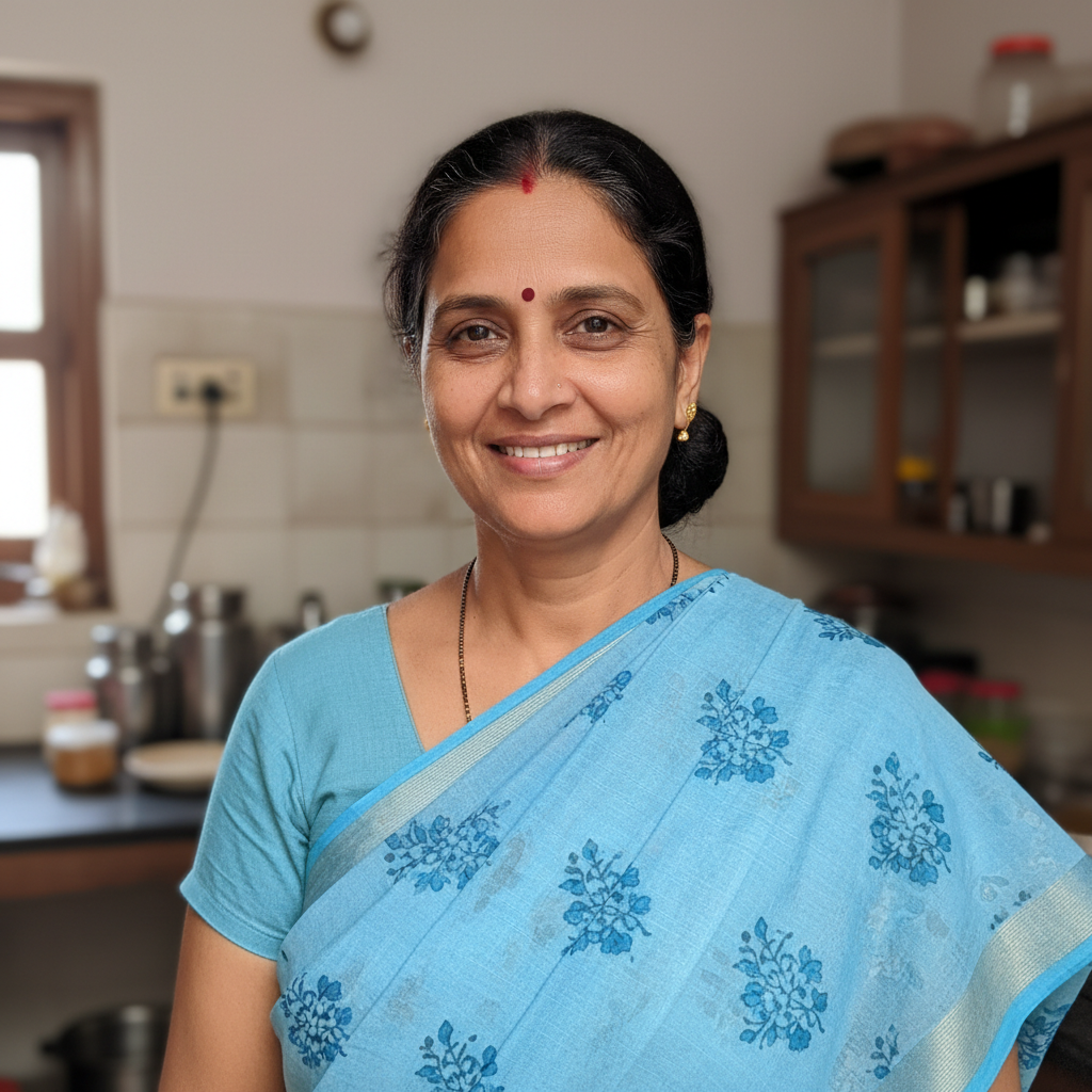 Indian Housewife 40s Saree